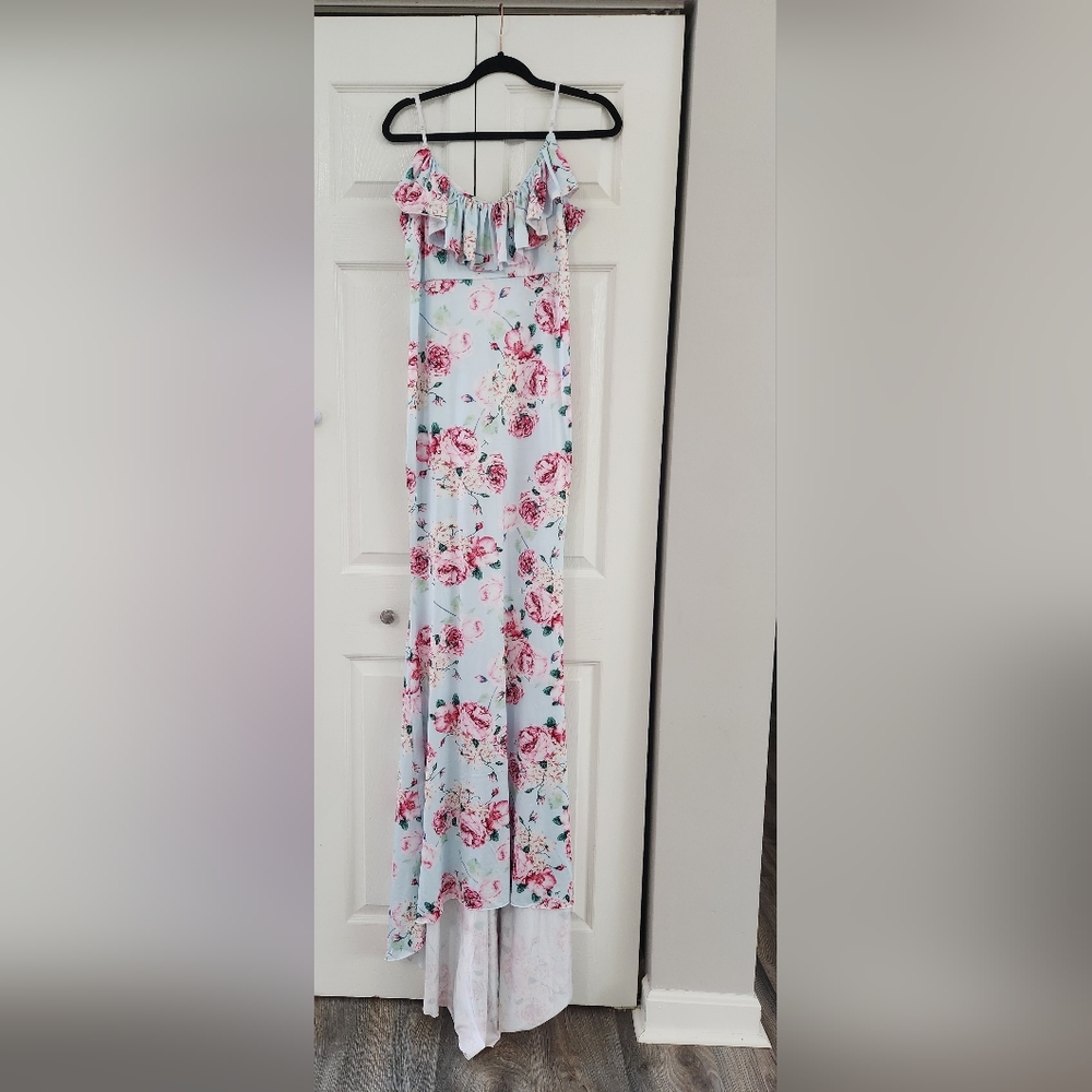 Floral Print Maternity Long Photoshoot Dress Size M/L‎